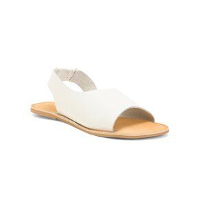 BEACH BY MATISSE White Leather Cayman Flats